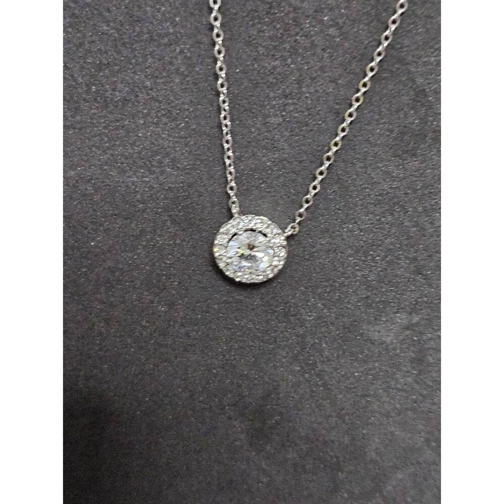 Nordstrom Cubic Zirconia Pendant Necklace - Demi Fine Platinum Nickel Free
